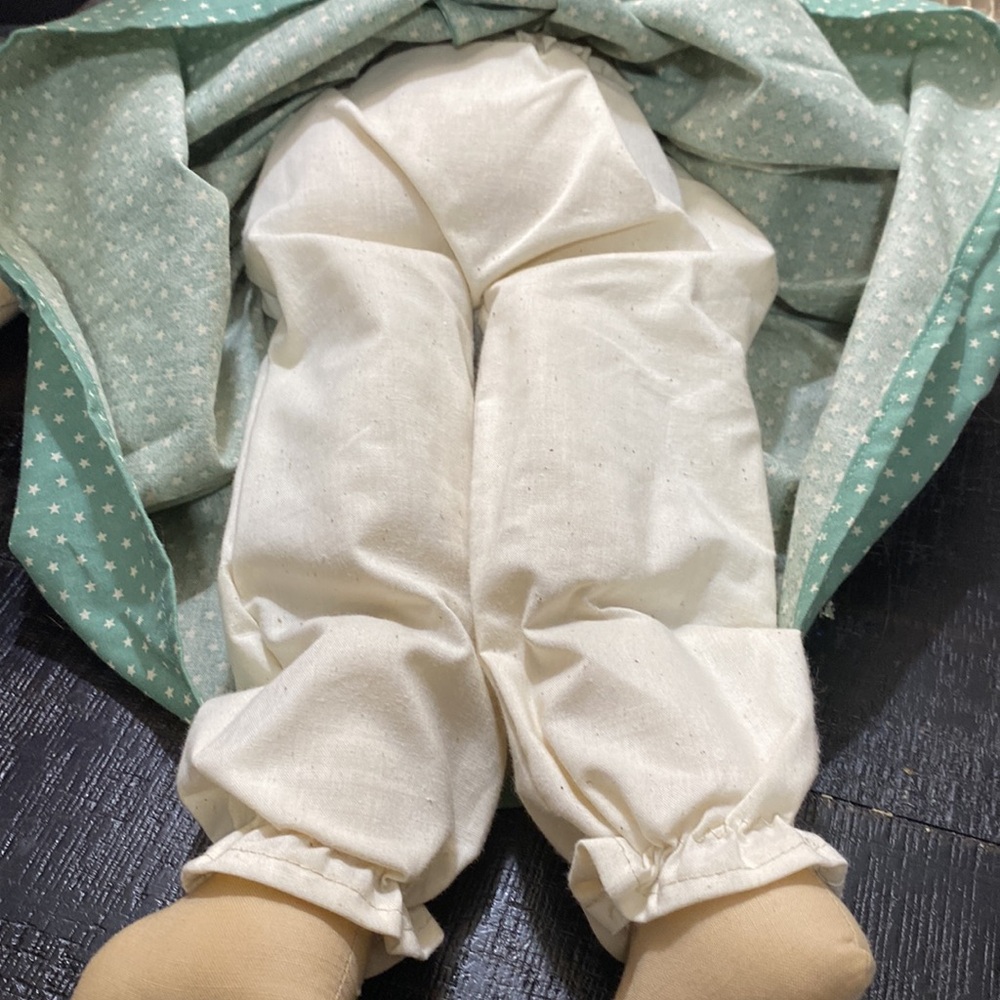 Handmade Vintage Green Star Bunny Doll! - Picture 5 of 6